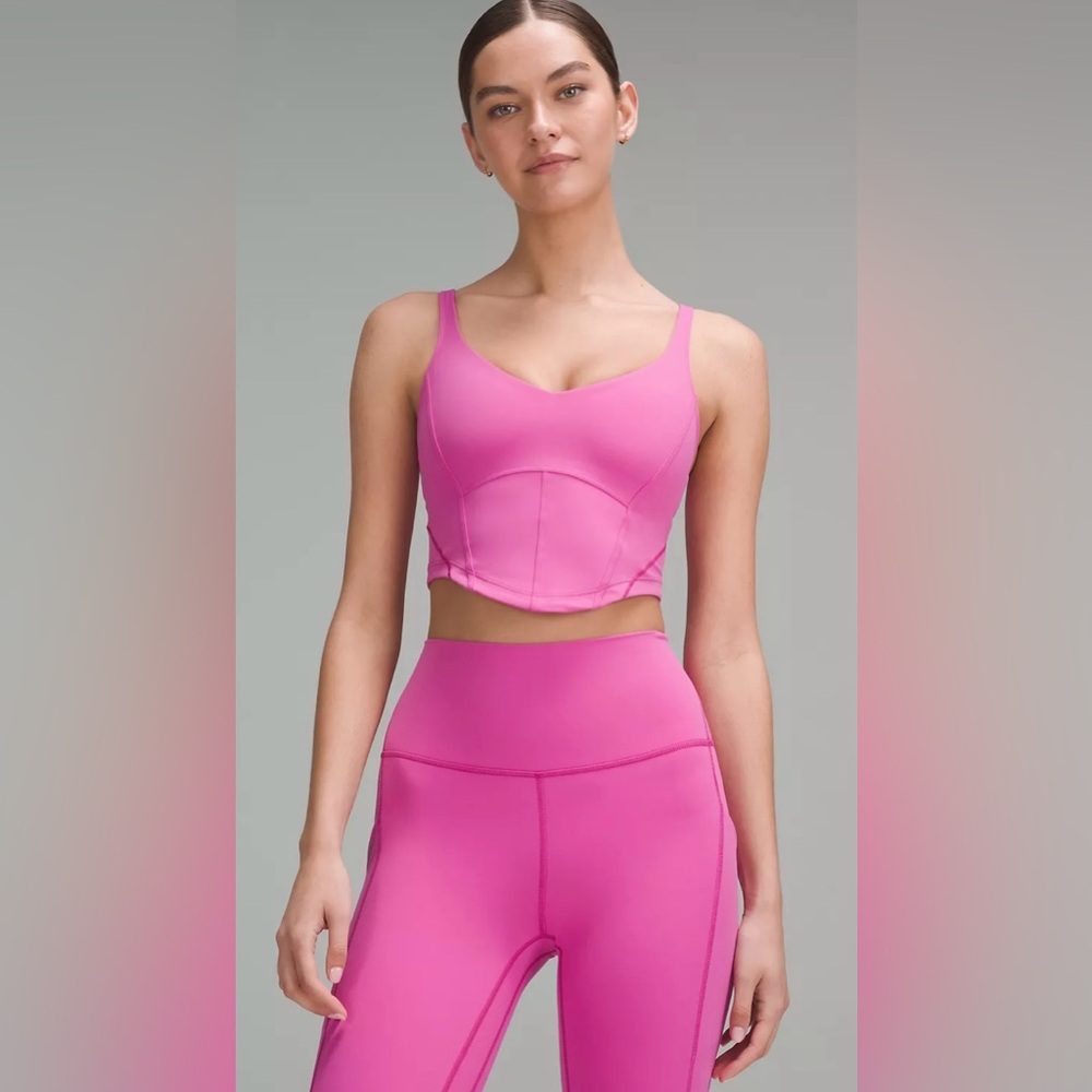 Lululemon  NEW Align Corset Tank Top Light Support A/B cup Maroon Pink Size 2